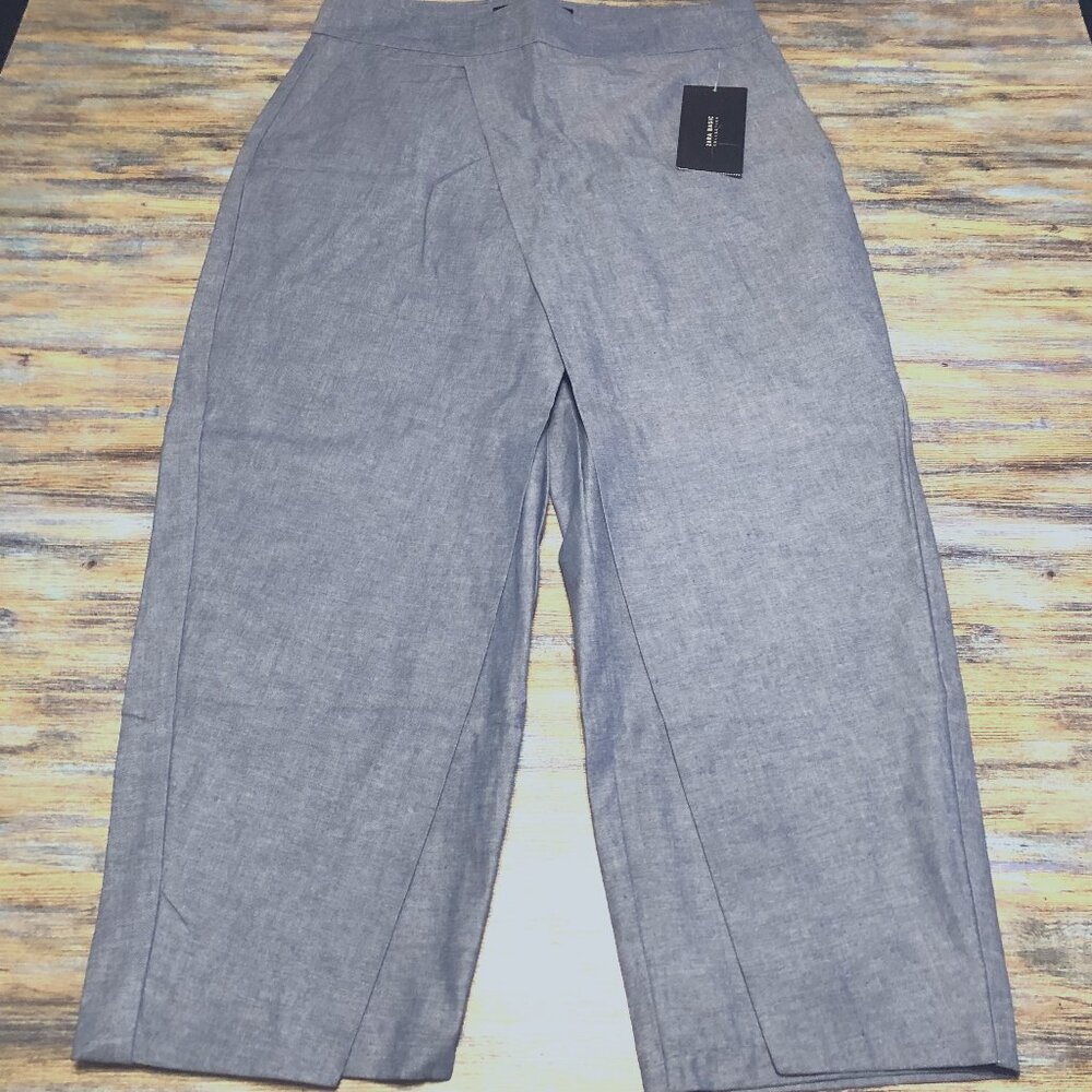 Zara Basics Collection Pants Overlap Wrap Front B… - image 4